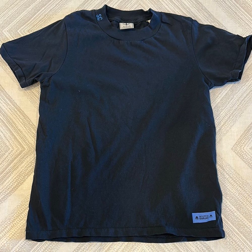 Scotch & Soda/Scotch Shrunk Boys Crewneck Navy Blue T-Shirt: Size 6